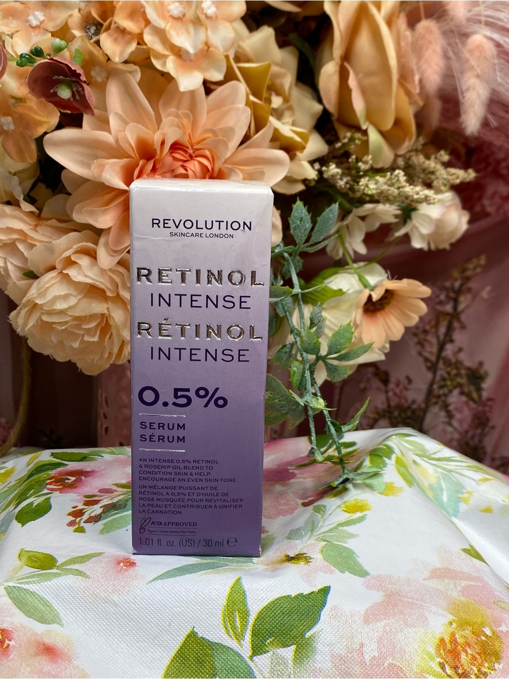 Revolution Retinol Intense Serum — Lavender and White Packaging